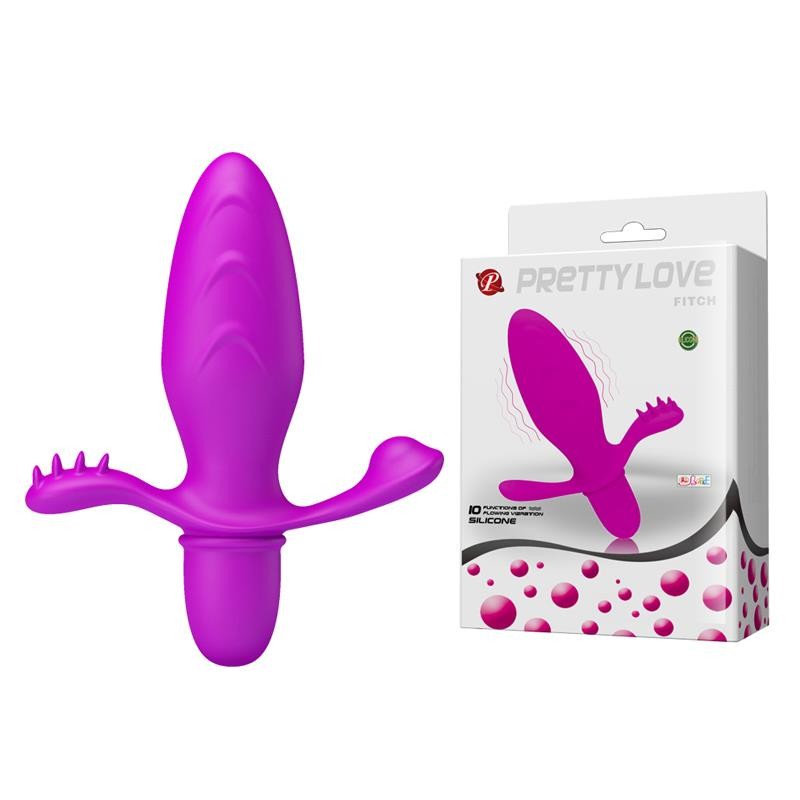 Wibrujący korek analny z wypustkami 10trybów 13cm Wibrujący korek analny z wypustkami 10trybów 13cm