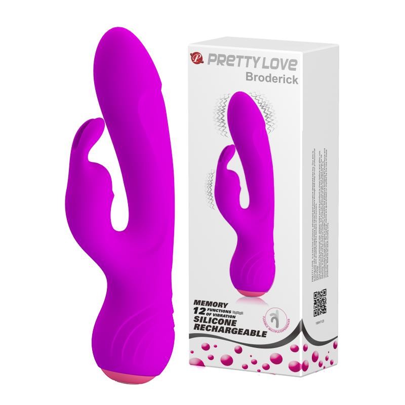 Wibrator z masażerem łechtaczki 17cm usb 12trybów Wibrator z masażerem łechtaczki 17cm usb 12trybów