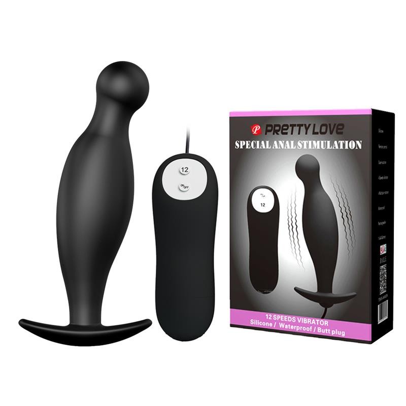 Korek analny męski do masażu prostaty 11cm 12tryb Korek analny męski do masażu prostaty 11cm 12tryb
