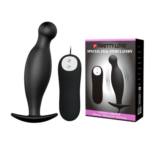 Korek analny męski do masażu prostaty 11cm 12tryb