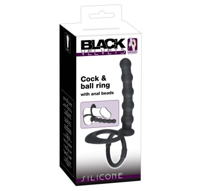 Podwójny pierścień penis jądra sex koraliki analne