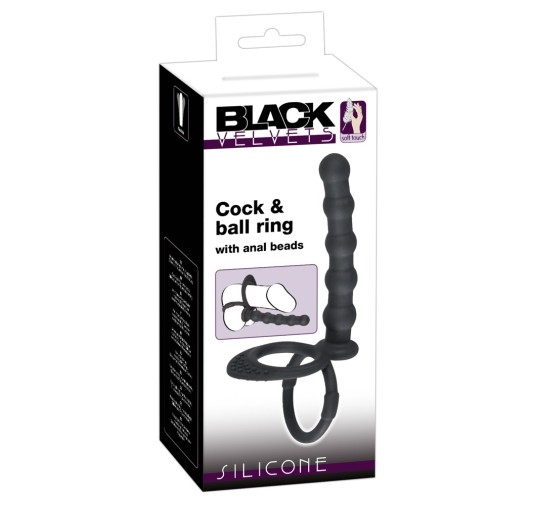 Podwójny pierścień penis jądra sex koraliki analne