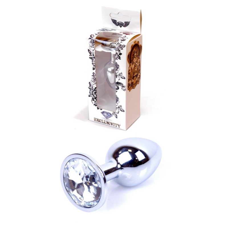 Metalowy korek analny stalowy plug kryształ 7cm Metalowy korek analny stalowy plug kryształ 7cm