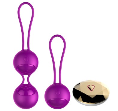 Zestaw 3 kulki orgazmowe wibrujące 10tryb pilot
