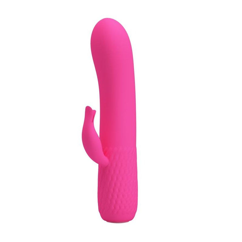 Zgrabny wibrator z masażerem łechtaczki 15cm usb Zgrabny wibrator z masażerem łechtaczki 15cm usb