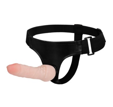 Penis z cyberskóry dildo na majtkach strap-on 17cm