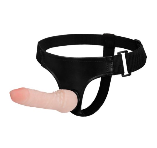 Penis z cyberskóry dildo na majtkach strap-on 17cm