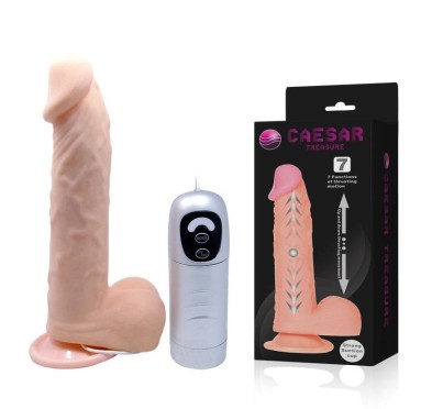 Wibrator jak penis posuw góra dół przyssawka jądra