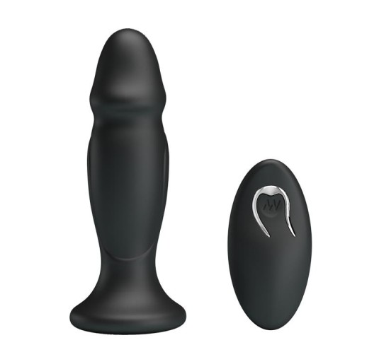 Mini penis korek analny wibrujący na pilota 12cm