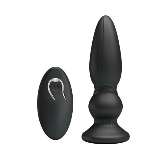 Mocny wibrujący ładowany korek analny 12cm 12tryb