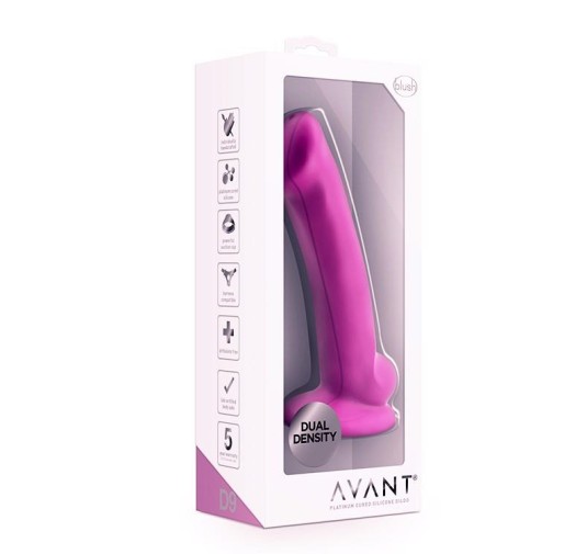 Gładkie silikonowe dildo z przyssawka 16,5 cm