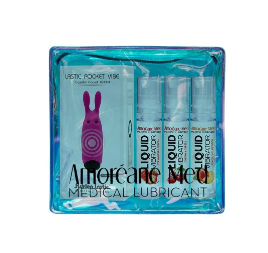 Masażery - Summer promo bag (lube 10ml strawberry + peach + cherry)