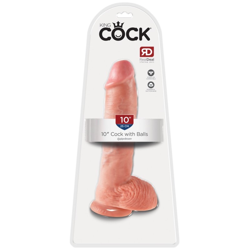 Realistyczny penis z żyłami i przyssawką 26.7 cm