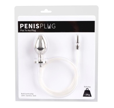 Korek analny tunel z plugiem do cewki pissing bdsm