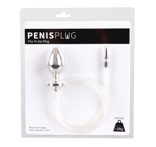 Korek analny tunel z plugiem do cewki pissing bdsm