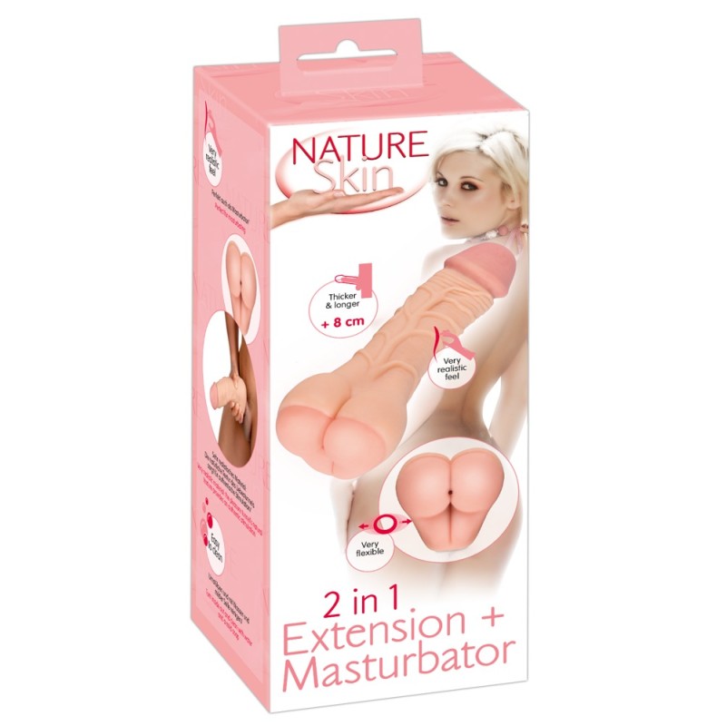 Przedłużka penisa masturbator 2w1 realistyczny sex Przedłużka penisa masturbator 2w1 realistyczny sex