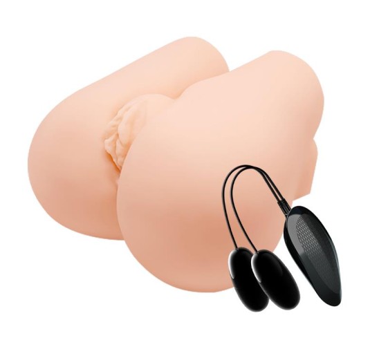 Wibrujący podwójny masturbator analny waginalny