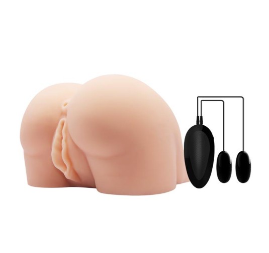 Podwójny masturbator 2 dziurki cyberskóra wibracje
