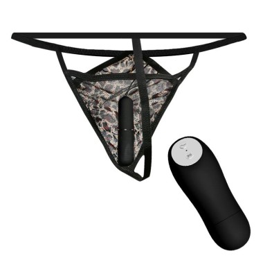Zdalnie sterowany masażer łechtaczki sex stringi
