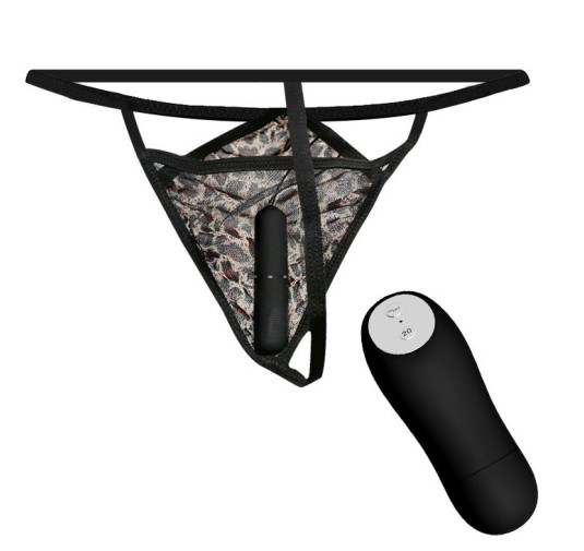 Zdalnie sterowany masażer łechtaczki sex stringi