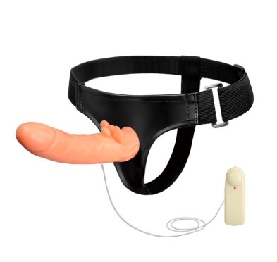 Realistyczny penis strapon wibrator z pasami 20cm