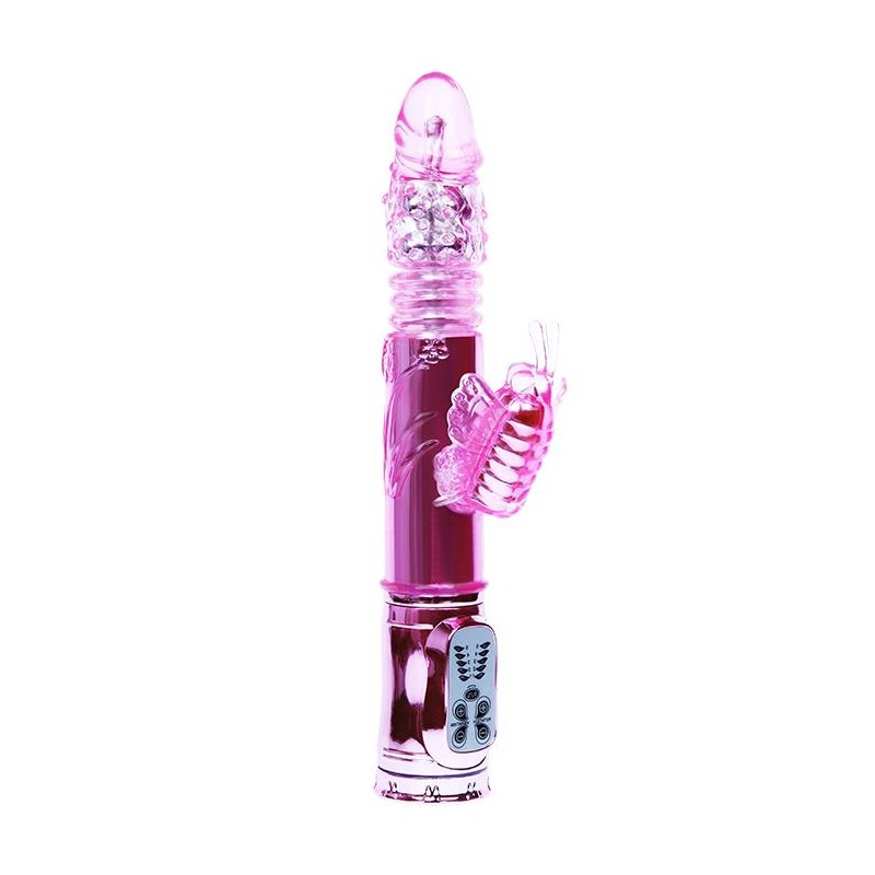 Duży wibrator z masażerm rotacją posuwem sex 26cm Duży wibrator z masażerm rotacją posuwem sex 26cm