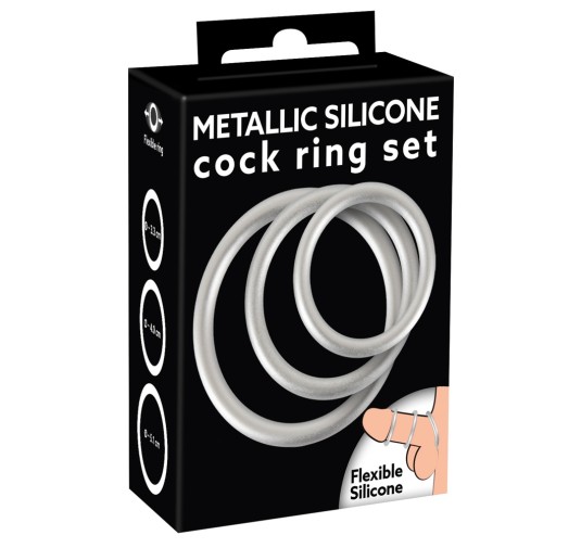 Metallic Silicone Cock ring se