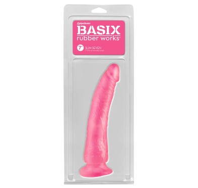Różowe silikonowe żylaste dildo przyssawka 17,5cm