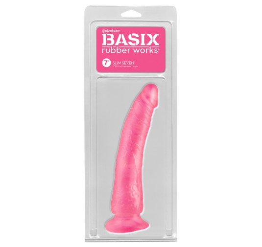 Różowe silikonowe żylaste dildo przyssawka 17,5cm