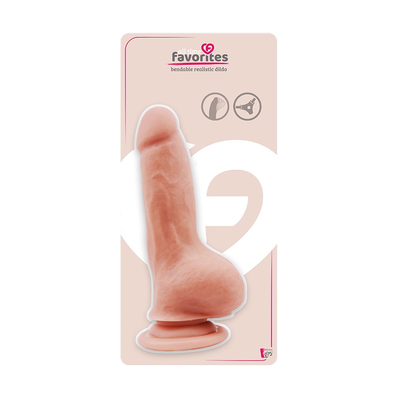ALL TIME FAVORITES BENDABLE DILDO FLESH