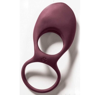 Pierścień- Vibrating Double Cockring Daydream Wine Red