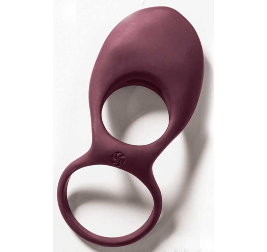 Pierścień- Vibrating Double Cockring Daydream Wine Red