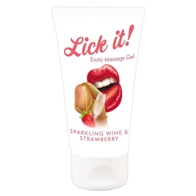 Żel do masażu erotycznego jadalny truskawka 50 ml Żel do masażu erotycznego jadalny truskawka 50 ml