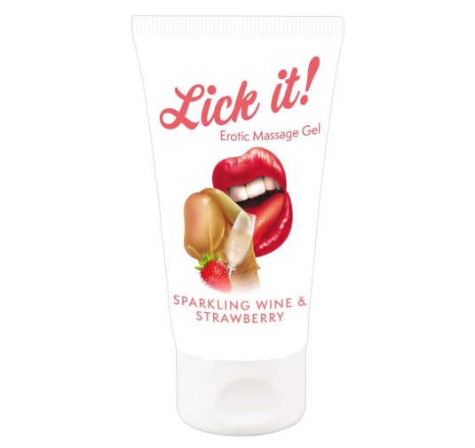 Żel do masażu erotycznego jadalny truskawka 50 ml