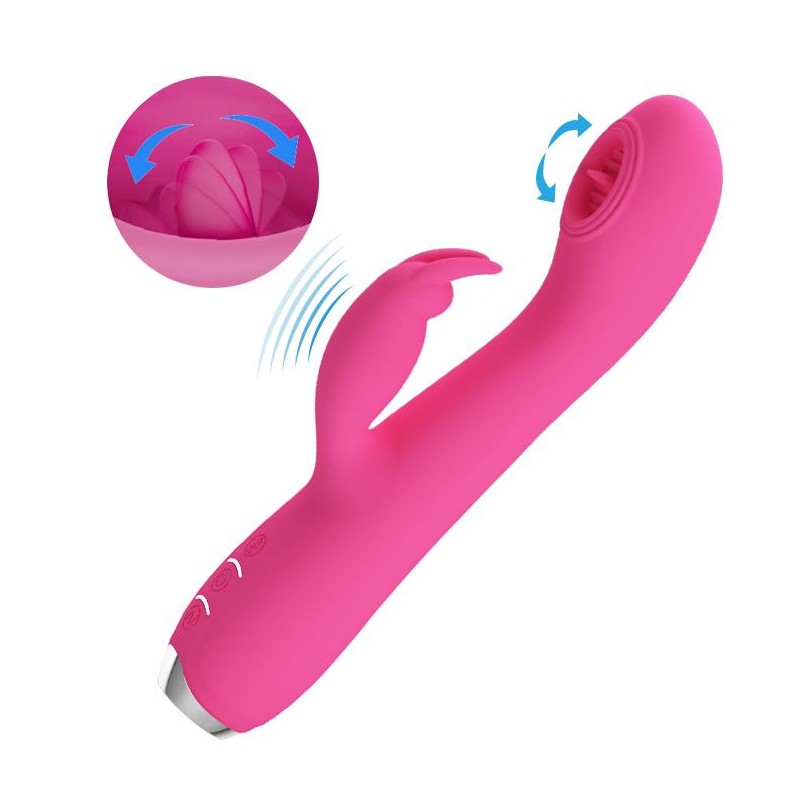 Wibrator króliczek z rotacyjnym języczkiem 12tryb Wibrator króliczek z rotacyjnym języczkiem 12tryb