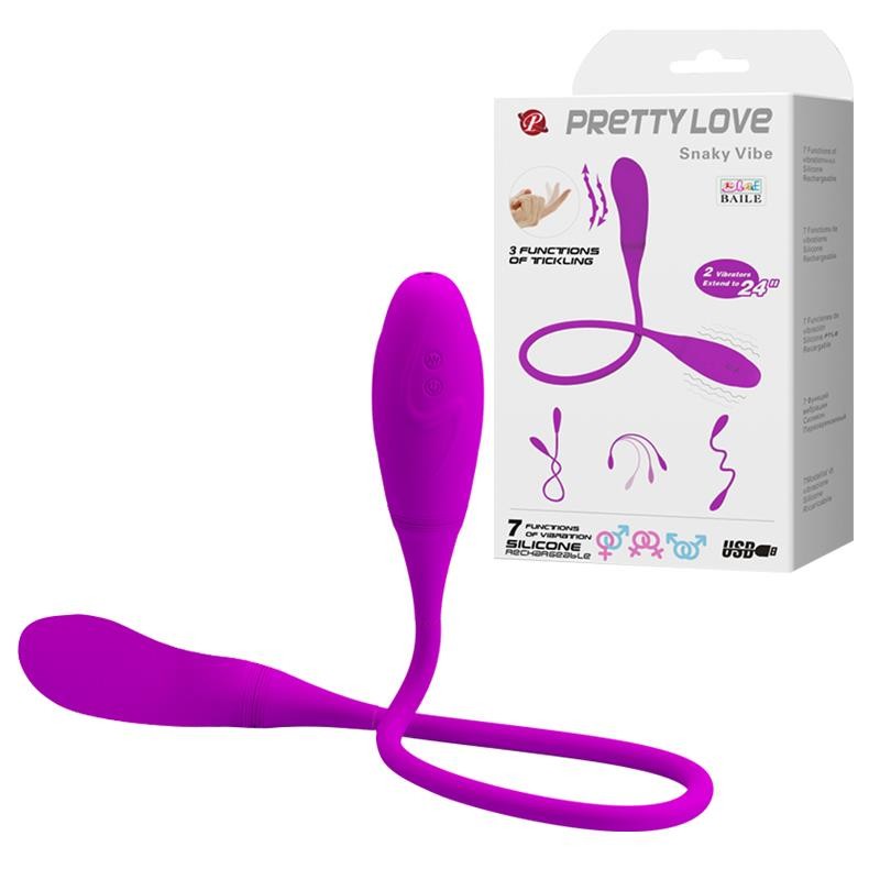 Wibrator podwójny dwustronny zginany 7 trybów 60cm Wibrator podwójny dwustronny zginany 7 trybów 60cm