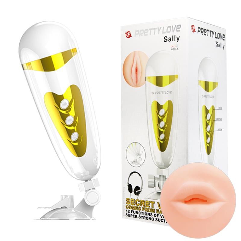 Masturbator sztuczne usta głos przyssawka 12 tryb Masturbator sztuczne usta głos przyssawka 12 tryb
