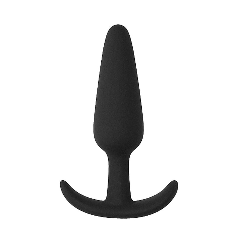 Czarny silikonowy korek analny z uchwytem 8,5 cm Czarny silikonowy korek analny z uchwytem 8,5 cm