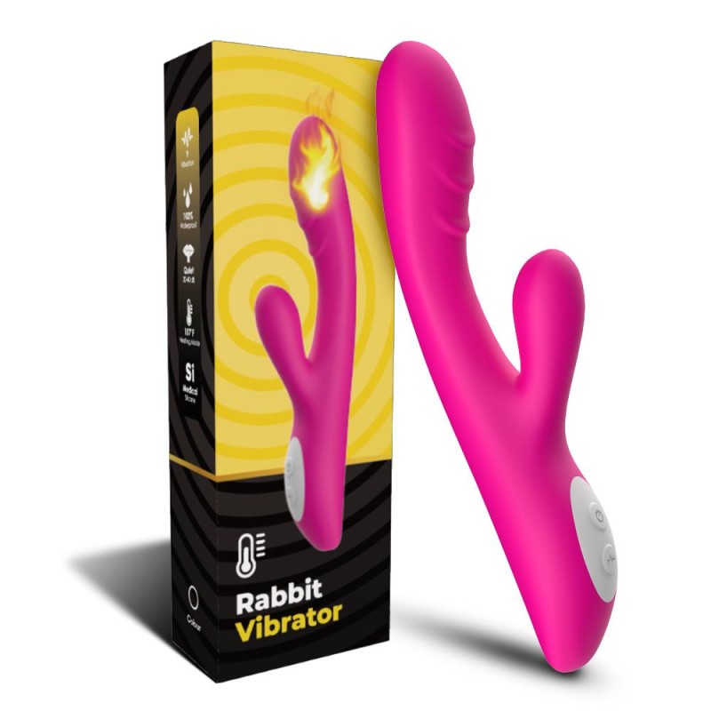Wibrator króliczek podgrzewany ciepły 9 tryb 22 cm Wibrator króliczek podgrzewany ciepły 9 tryb 22 cm