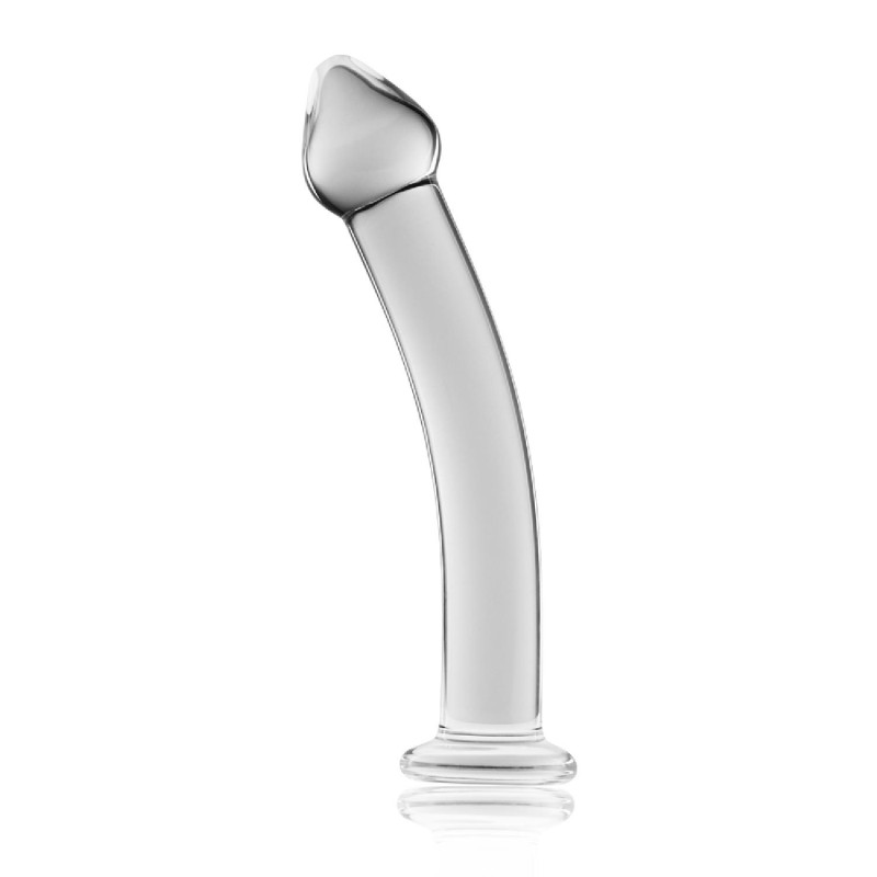 Lekko zakrzywione przezroczyste dildo 18,5 cm Lekko zakrzywione przezroczyste dildo 18,5 cm