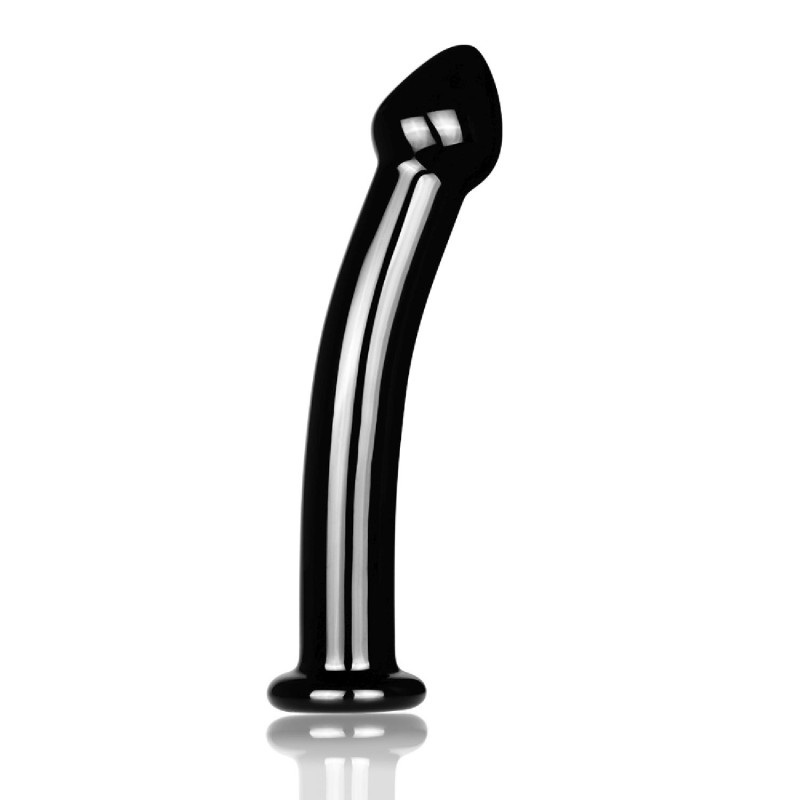 Czarne zakrzywione dildo gładkie z główką 18,5 cm Czarne zakrzywione dildo gładkie z główką 18,5 cm