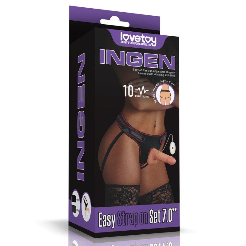 Czarny strap-on z gumowym penisem wibracje pilot Czarny strap-on z gumowym penisem wibracje pilot