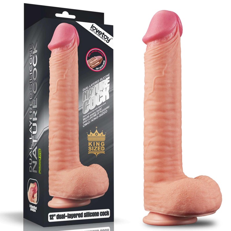 Ogromne dildo realistyczny wygląd przyssawka 30 cm Ogromne dildo realistyczny wygląd przyssawka 30 cm