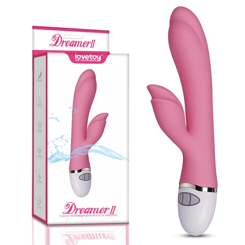 Jasnoróżowy wibrator stymulator łechtaczki 20,5 cm Jasnoróżowy wibrator stymulator łechtaczki 20,5 cm
