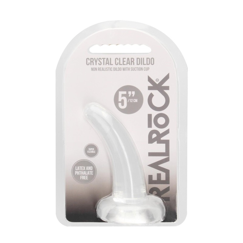 Lekko zagięte małe przezroczyste sex dildo 12 cm Lekko zagięte małe przezroczyste sex dildo 12 cm