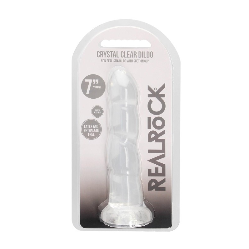 Dildo białe spiralne z mocną przyssawką 18 cm Dildo białe spiralne z mocną przyssawką 18 cm