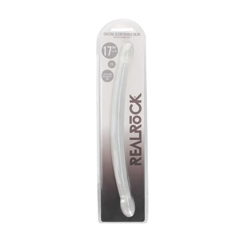 Podwójne silikonowe dildo gładkie długie 42 cm