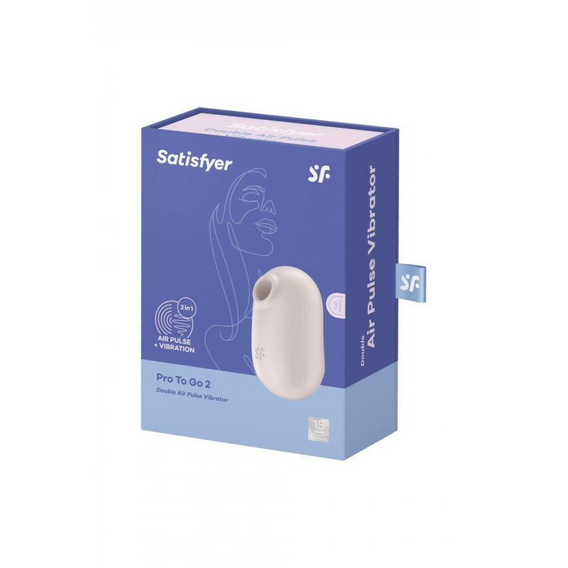 Stymulator powietrzny Satisfyer Pro To Go 2 beżowy Stymulator powietrzny Satisfyer Pro To Go 2 beżowy