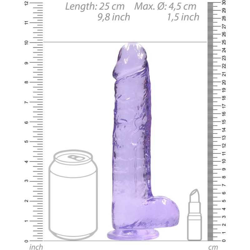 RealRock - Realistyczne dildo z jądrami 23 cm