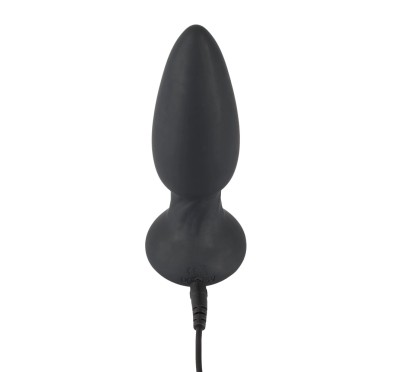 Black Velvets - Rotacyjny Korek Analny Z Pilotem 14 cm Czarny